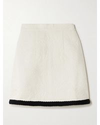 Emporio Sirenuse - Giuliana Braid-Trimmed Quilted Cotton Mini Skirt - Lyst