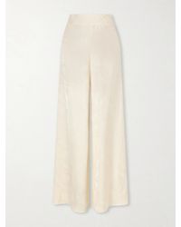 Johanna Ortiz - Musical Satin Jacquard Wide-Leg Pants - Lyst