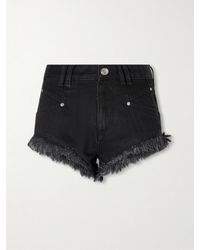 Isabel Marant - Eneidala Frayed Denim Shorts - Lyst