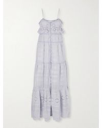 Isabel Marant - Paule Broderie Anglaise Cotton Maxi Dress - Lyst