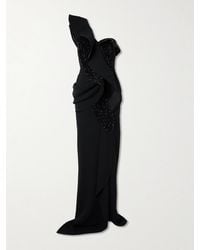 Maticevski - Pantheon Wave Ruffled Mesh-Trimmed Sequin-Embellished Crepe Gown - Lyst