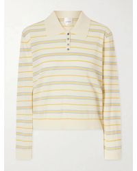 Leset - James Striped Merino Wool Polo Shirt - Lyst