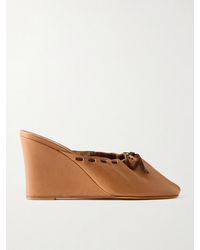 Maryam Nassir Zadeh - Ballet Leather Wedge Mules - Lyst
