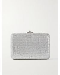 Judith Leiber - Slim Slide Crystal-Embellished-Tone Clutch - Lyst