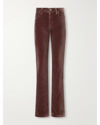Haikure - Carly Cotton-Velvet Mid-Rise Straight-Leg Pants - Lyst