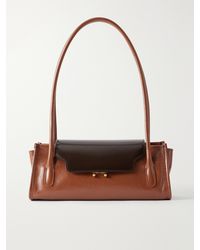 Marni - Trunkette Two-Tone Crinkled-Leather Shoulder Bag - Lyst