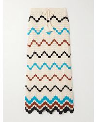 Escvdo - Safi Midirock Aus Gehäkelter Baumwolle Mit Wellenkante - Lyst