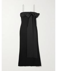 BERNADETTE - Bart Bow-Embellished Taffeta-Trimmed Crepe De Chine Gown - Lyst