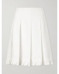 ShuShu/Tong - Pleated Linen Midi Skirt - Lyst