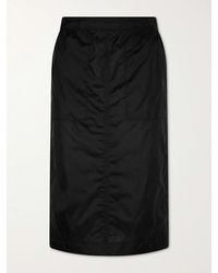 Saint Laurent - Woven Midi Skirt - Lyst