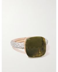 Pomellato - Nudo Maxi 18-Karat Rose And, Prasiolite And Diamond Ring - Lyst