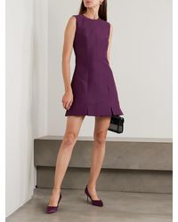 emilia wickstead strapless pleated crepe mini dress Emilia Wickstead Strapless Pleated Crepe Mini Dress in Green