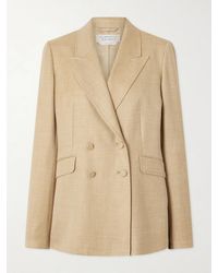 Gabriela Hearst - Angela Double-Breasted Wool, Silk And Linen-Blend Blazer - Lyst