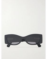 Dior - Diorombre S1I Rectangular-Frame Leather-Trimmed Acetate Sunglasses - Lyst