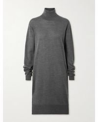 TOTEME - Robe À Col Roulé En Laine Et Soie Mélangées - Lyst