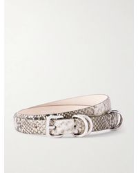 DEHANCHE - Constance Snake-Effect Leather Belt - Lyst
