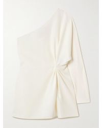 Valentino Garavani - Asymmetric One-Shoulder Silk-Cady Top - Lyst