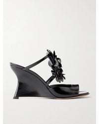 Zimmermann - Belara 85 Embellished Suede Wedge Sandals - Lyst