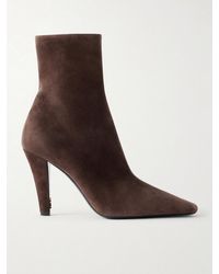 Saint Laurent - Jill 95 Suede Ankle Boots - Lyst