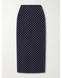 Max Mara - Polka-Dot Jersey Midi Skirt - Lyst
