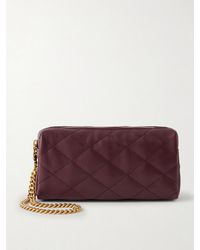 Saint Laurent - Cassandre Bijou Quilted Textured-Leather Pouch - Lyst