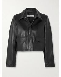 Nour Hammour - Bleeker Cropped Paneled Leather Jacket - Lyst