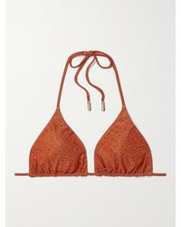 Cult Gaia - Raven Bikini-Oberteil Aus Recyceltem Stretch-Material Mit Kristallen - Lyst