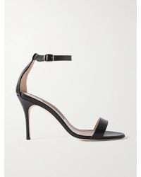 Manolo Blahnik - Chaos 90 Sandalen Aus Leder - Lyst