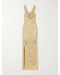 Isabel Marant - Ornella Embellished Crocheted Cotton-Blend Midi Dress - Lyst