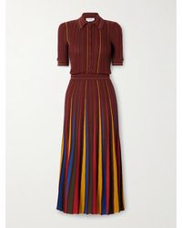 Gabriela Hearst - Calypso Ribbed Striped Merino Wool Midi Dress - Lyst