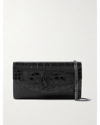 Christian Louboutin - Loubi54 Croc-Effect Leather Shoulder Bag - Lyst