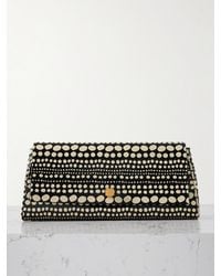 KHAITE - Audrey Polka-Dot Snake-Effect Leather Clutch - Lyst