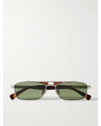 Brunello Cucinelli - Paloma Aviator-Style Acetate And Titanium Sunglasses - Lyst