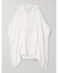 Lisa Marie Fernandez - Hooded Crinkled Linen-Blend Gauze Poncho - Lyst