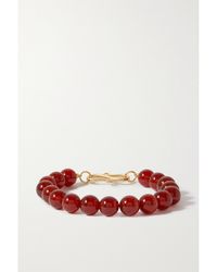 LIE STUDIO - The Rose Armband Mit Karneolen Und Vergoldeten Details - Lyst