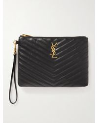Saint Laurent - Cassandre Matelassé Leather Pouch - Lyst