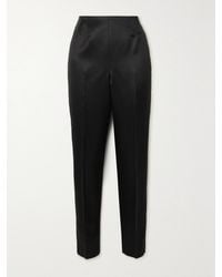 Gabriela Hearst - + Net Sustain Masto Organic Wool And Silk-blend Satin Tapered Pants - Lyst