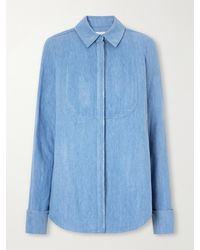 Gabriela Hearst - Christie Distressed Cotton And Linen-Blend Woven Shirt - Lyst