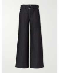 Proenza Schouler - Lina Belted Stretch-Cotton Twill Wide-Leg Pants - Lyst