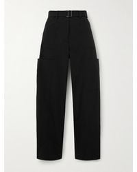 St. Agni - Utility Belted Cotton-Blend Wide-Leg Pants - Lyst