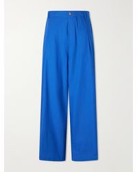 Jamie Haller - Lotus Cotton-Poplin Wide-Leg Pants - Lyst