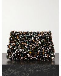 Dries Van Noten - Clutch Aus Samt Mit Mehreren Steinen - Lyst