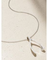 Jennifer Meyer - Wishbone 18-Karat Diamond Necklace - Lyst