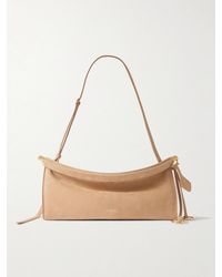 Alaïa - Click Medium Nubuck Shoulder Bag - Lyst