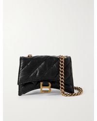 Balenciaga - Crush Mini Schultertasche Aus Gestepptem Leder - Lyst