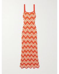 Escvdo - Marea Maxikleid Aus Gehäkelter Baumwolle - Lyst