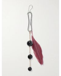 Lemaire - Dot- And-Tone, Onyx And Feather Single Earring - Lyst