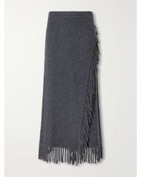 Jonathan Simkhai - Casey Draped Wool And Cashmere-Blend Skirt - Lyst