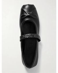 Marni - Embossed Leather Mary Jane Ballet Flats - Lyst