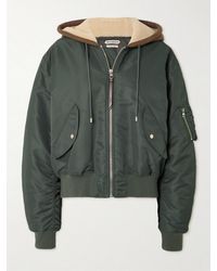 JW Anderson - Hooded Padded Shell And Shearling Bomber Jacket - Lyst